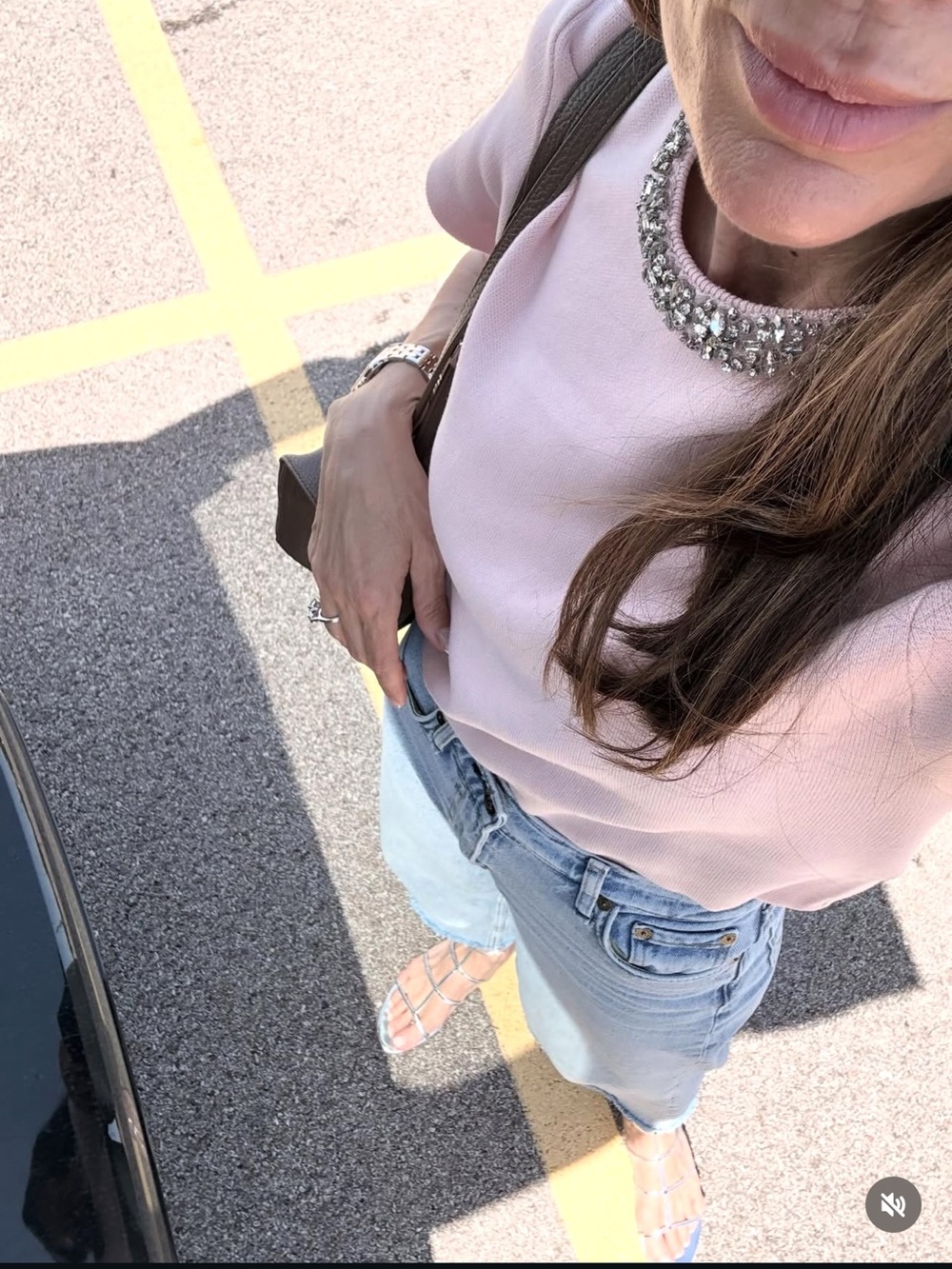 Zara jewel head knit top